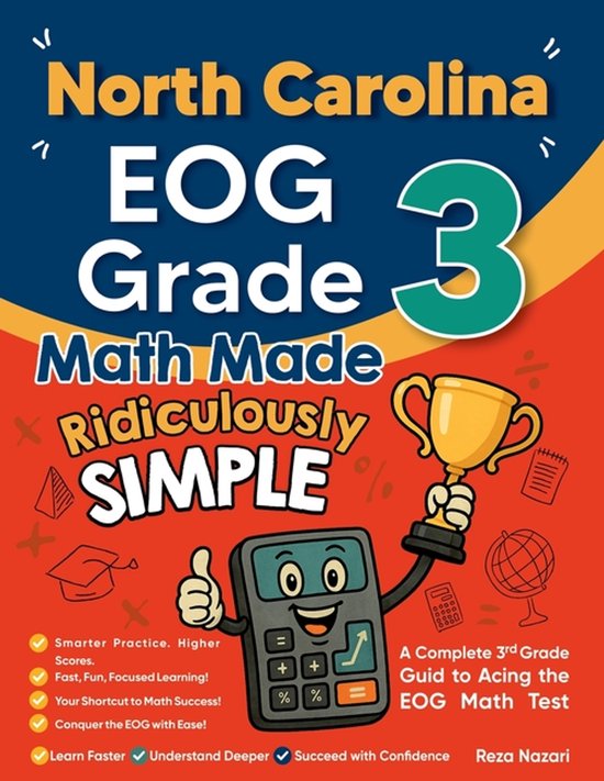 North Carolina EOG Grade 3 Math Made Ridiculously Simple - cover