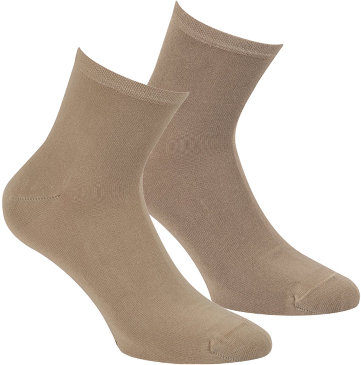 Boru Bamboo - Quarter Sokken - Beige - 40-46 - Bamboe Sokken - 2-pack - Naadloos - Hypoallergeen - Thermo Control - Unisex - 2302