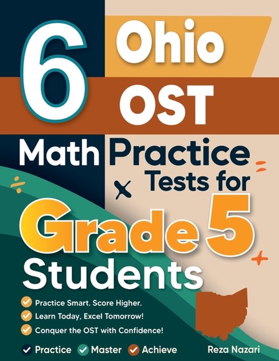 6 Ohio OST Grade 5 Math Practice Tests - cover
