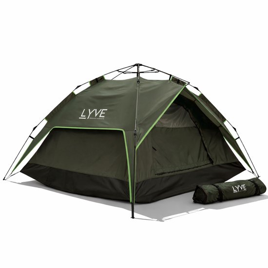 Lyve Pop-Up Tent - 2-Persoons XL - Verduisterend - 3000mm Waterdicht ...