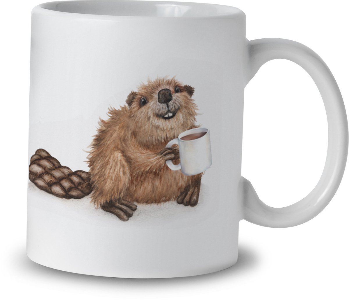 Mok – Coffee Beaver – Keramiek – 325 ml – Cadeau