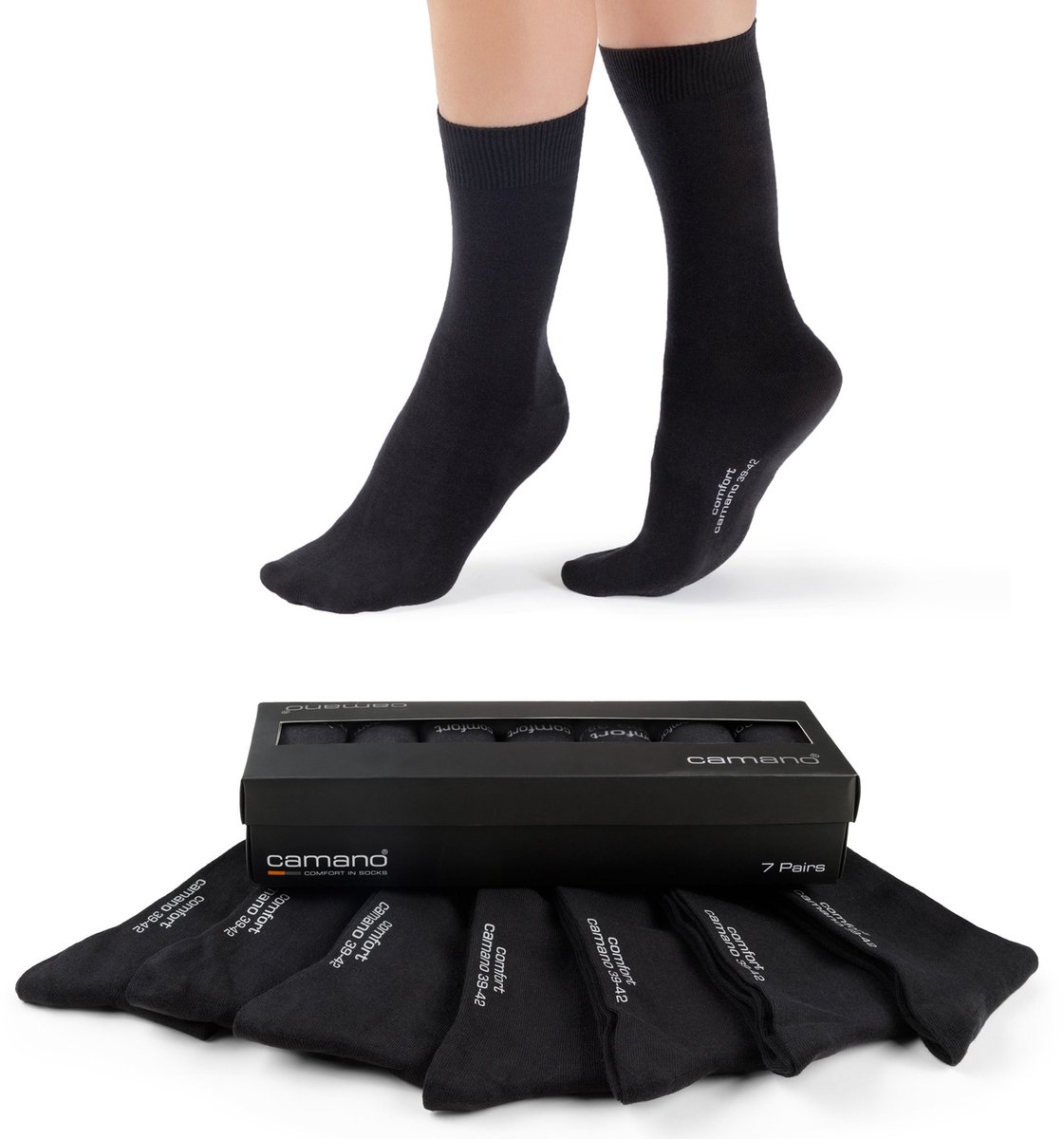 Camano Sokken Comfort Socks in Box 7P 7-pak