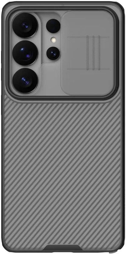 Étui Nillkin CamShield Adapté pour Samsung Galaxy S26 Ultra - Coque Arrière avec Curseur de Caméra - Protection Caméra Extra - Noir Transparent