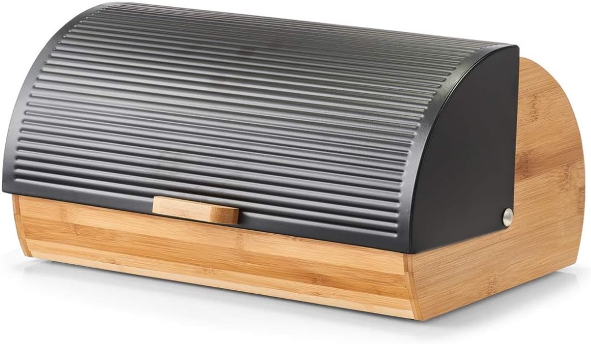 Aurixi® Broodtrommel Met Schuifdeksel - Broodmand - Brooddoos – Brood Bewaardoos - Broodbak - Vershouddoos - Broodbox - Voedsel Bewaren – Hout - 39cm x 27cm x 19cm