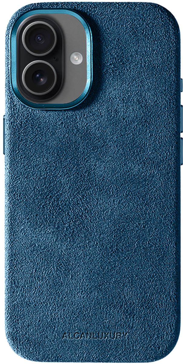 Alcanluxury Alcantara telefoonhoesje geschikt voor Apple iPhone 17 - Ocean Blue