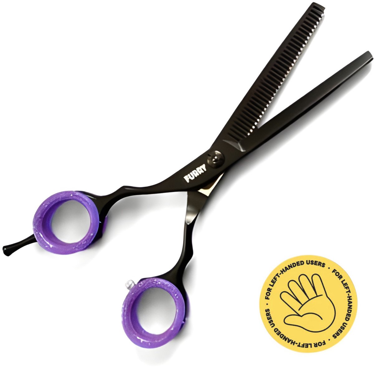 Furry Original® Effileerschaar Hond Linkshandig - Professionele Uitdunschaar - 36 Tands - Hondenschaar voor Trimmen - Extra Scherpe Linkshandige Schaar - Trimschaar Honden - 15 Cm - RVS 4CR Trimscharen