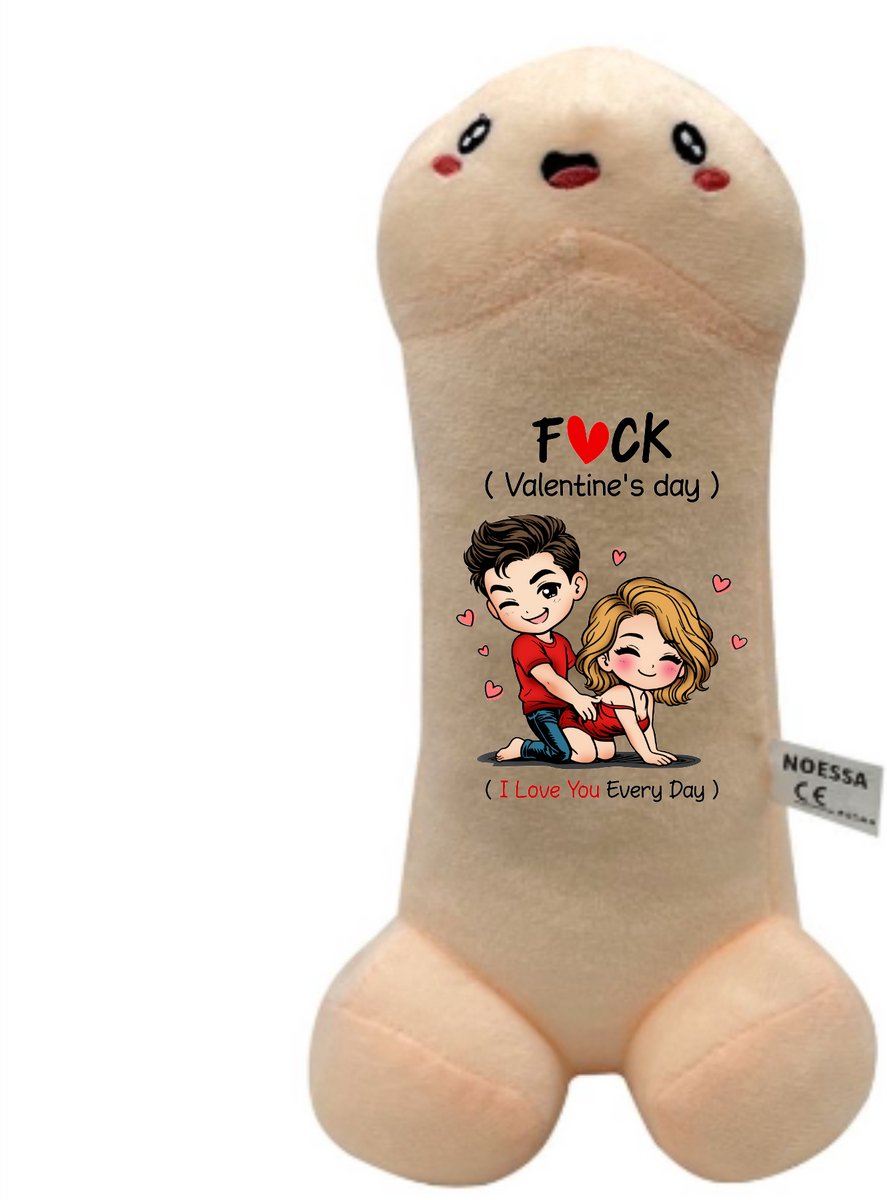 Ondeugende Penis knuffel- Valentijn Cadeau- zachte knuffel 30 cm- valantijnscadeau.