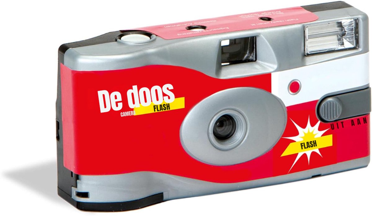 MMM® Wegwerpcamera's - Polaroidcamera - Analoge Camera - Rood - 12cm x 4cm x 6 cm