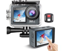 Trekvio Action Camera 5K – 50MP / 60FPS / WiFi / 30M Waterdicht – Actiecamera – Touchscreen – Onderwatercamera – Inclusief Accessoires & 32GB SD
