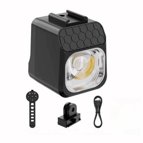 Fietslamp, geschikt voor gebruik buitenshuis, gemakkelijk te installeren, geschikt voor alle weersomstandigheden, multifunctionele fietslamp, heldere lamp voor nachtritten, dim- en grootlicht, fiets- en outdoor-uitrusting voorlicht, stijl 1