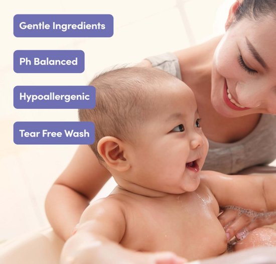 Aveeno Baby Bathtime Gift Set Mommy & Me - 4-delige Babyverzorging & Stress Relief voor Mama - Baby Wash, Shampoo, Dagelijkse Lotion & Calmerend Bad, Colloïdale Havermout van Aveeno — afbeelding 5