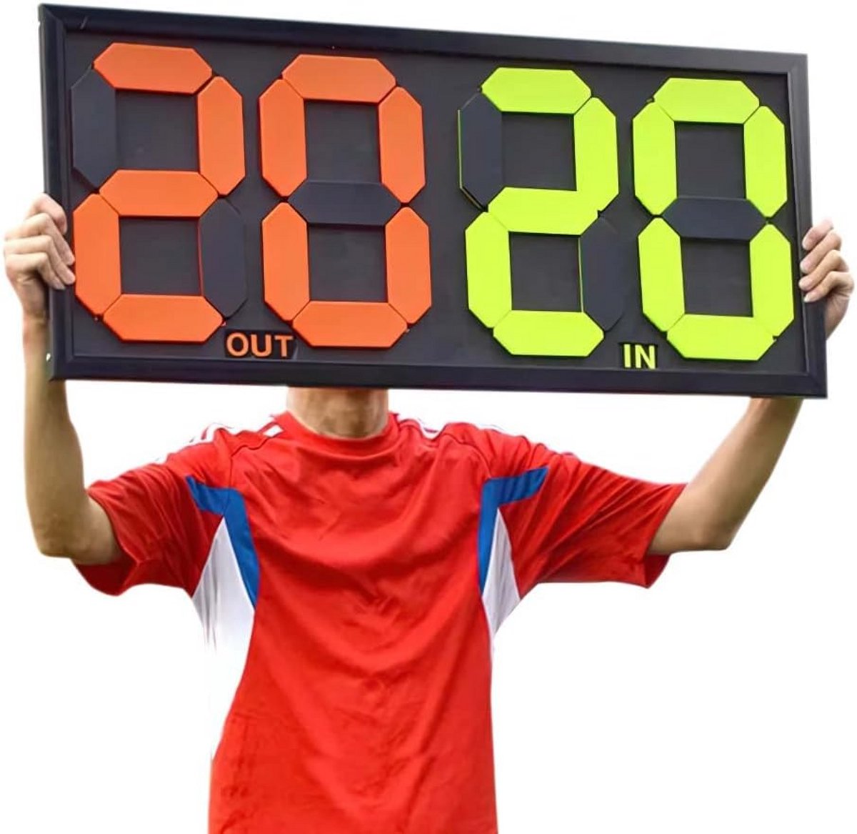 Dubbelzijdig Wisselbord Voetbal en Sporten - Score- en Tijdaanduiding