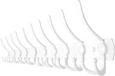 TOJ 30 Haaks Wandkapstok – 96cm - Muur / Wand Kapstok - Hangende Design Muurkapstok - Handdoekrek - RVS - Wit