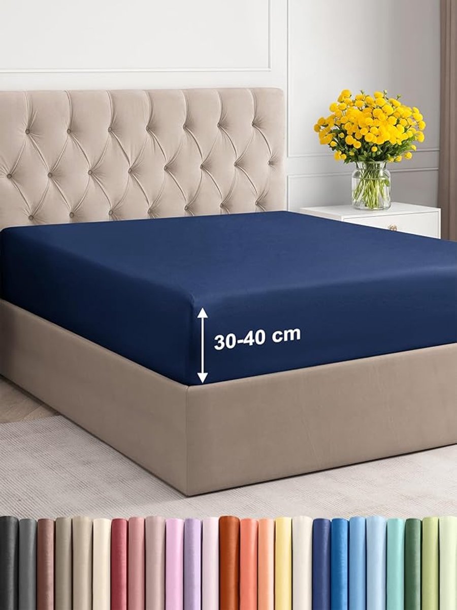 Hoeslaken 140x200 cm Jersey Katoen Antraciet – Elastisch Hoeslaken voor Matras tot 25 cm – Oeko-Tex & Made in Green – Ademend & Strijkvrij – Pauwhome