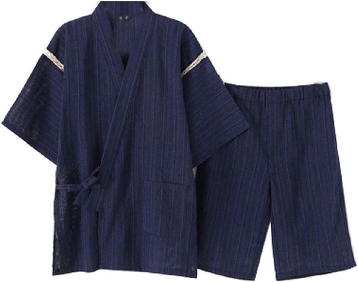 Japanse pyjama korte mouwen Yukata Kimono met golvend patroon