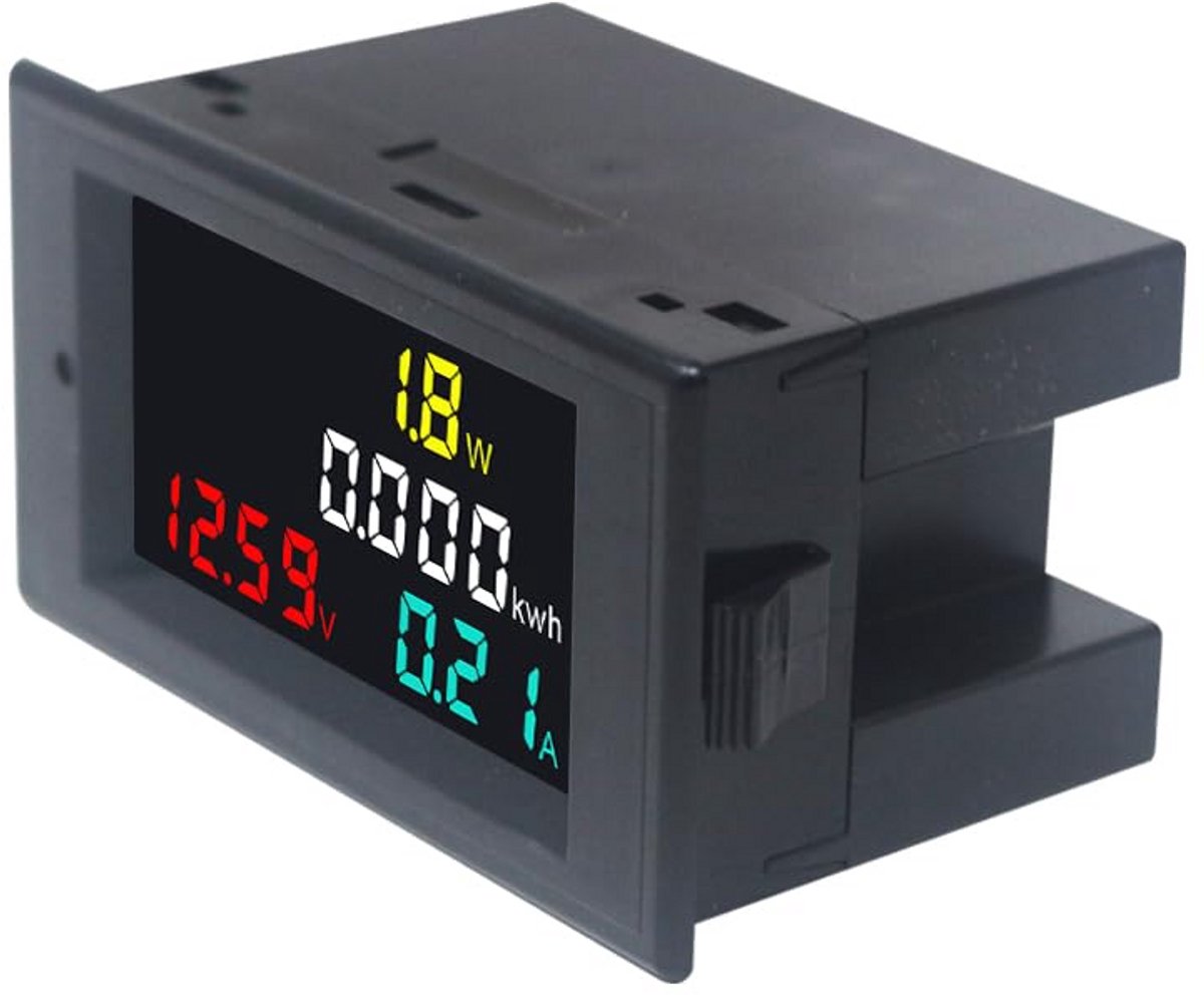 Digitale Stroom- en Spanningsmeter met Watt/kWh Meting 7-20V 20A