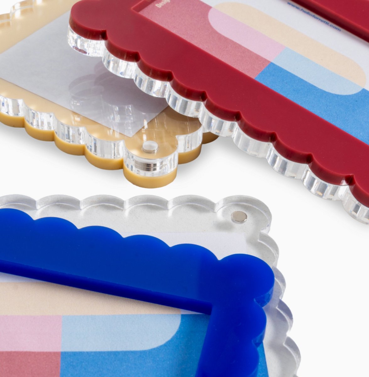Blauw Fotokader “Bubble Edge” 2+1 gratis| De Woonbiotoop
