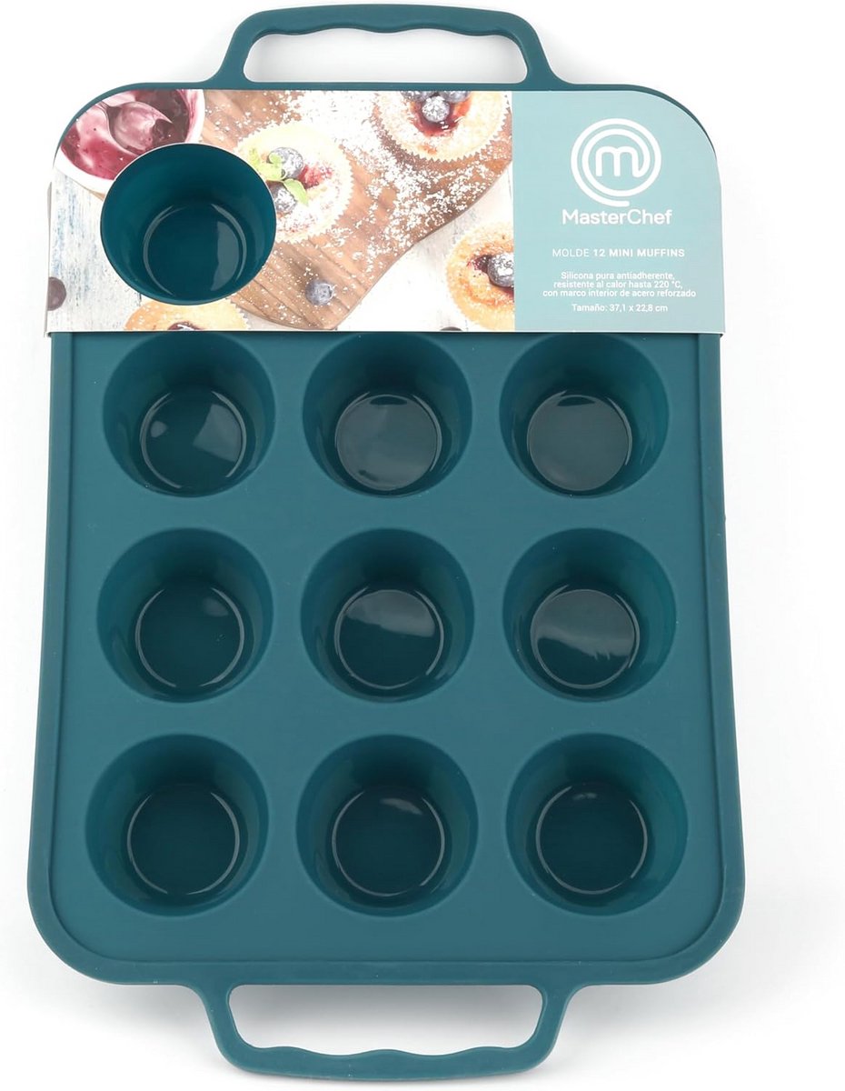 Mini Muffinvorm voor 12 stuks met Antiaanbaklaag en Hittebestendige Handgrepen