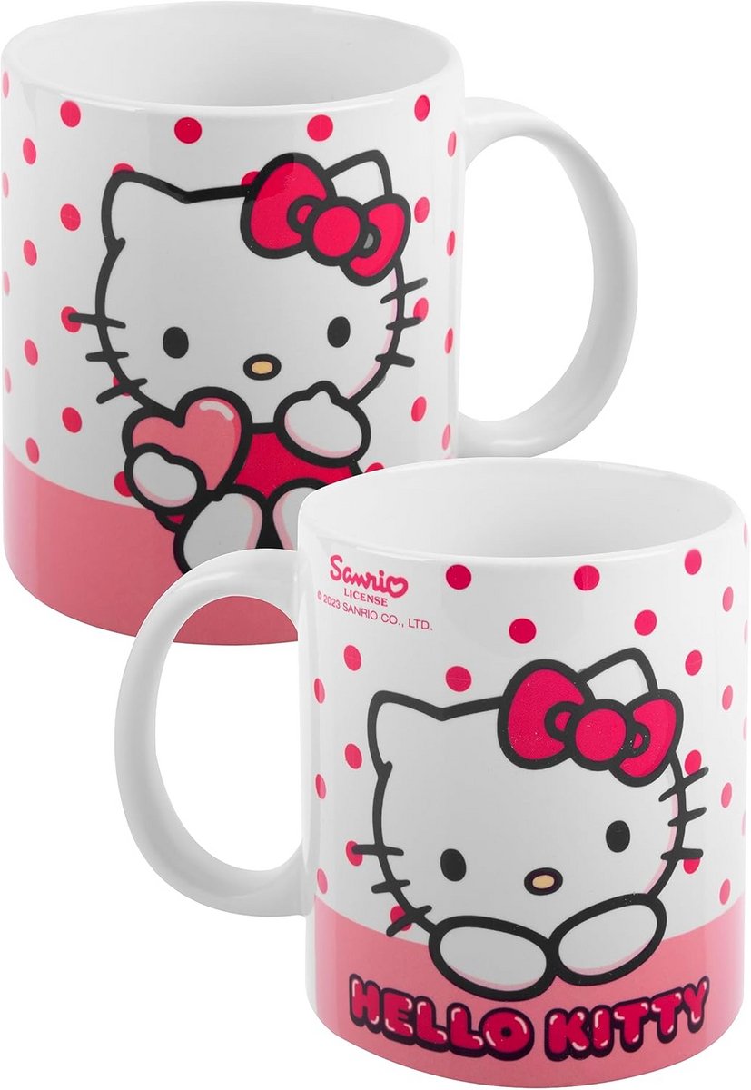 Koffiemok Porselein Stippen Design 320 ml