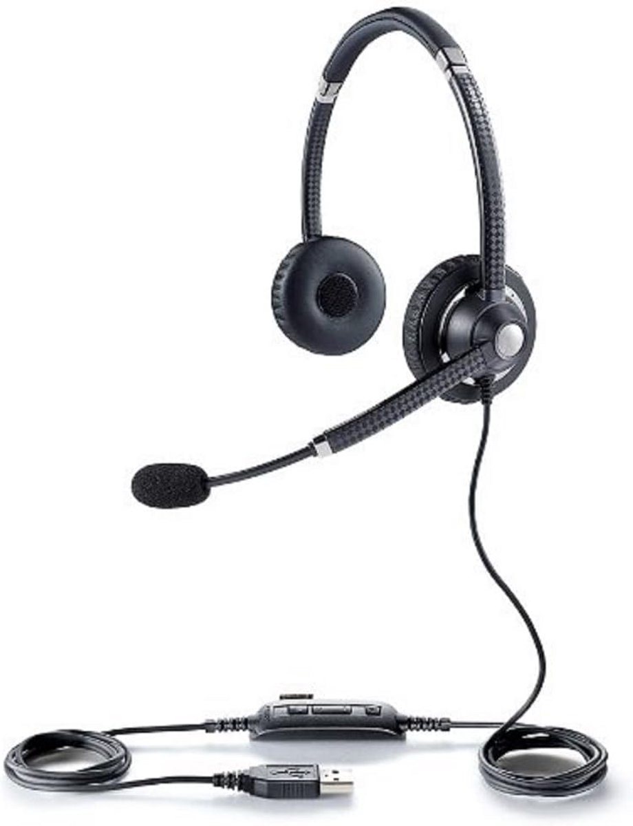 Duo Headset met Microfoon voor Zakelijk Gebruik en Softphones (USB)