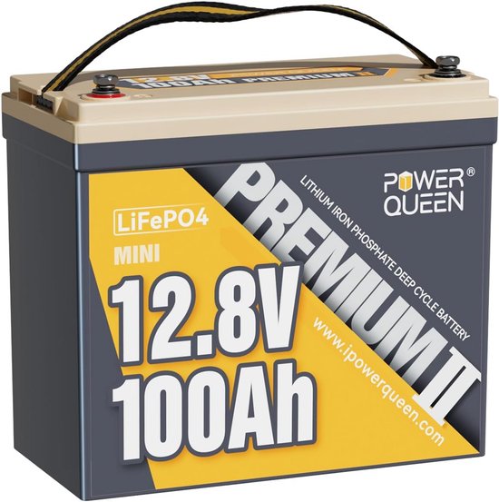 Deep Cycle 12V 100Ah Mini Lithium Accu voor Camper, Zonnepanelen en Motor