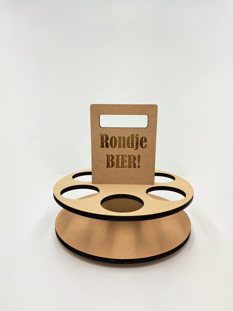 Beckers Products - Ronde Flessendrager - Bierdrager - Verjaardag cadeau - Vaderdag