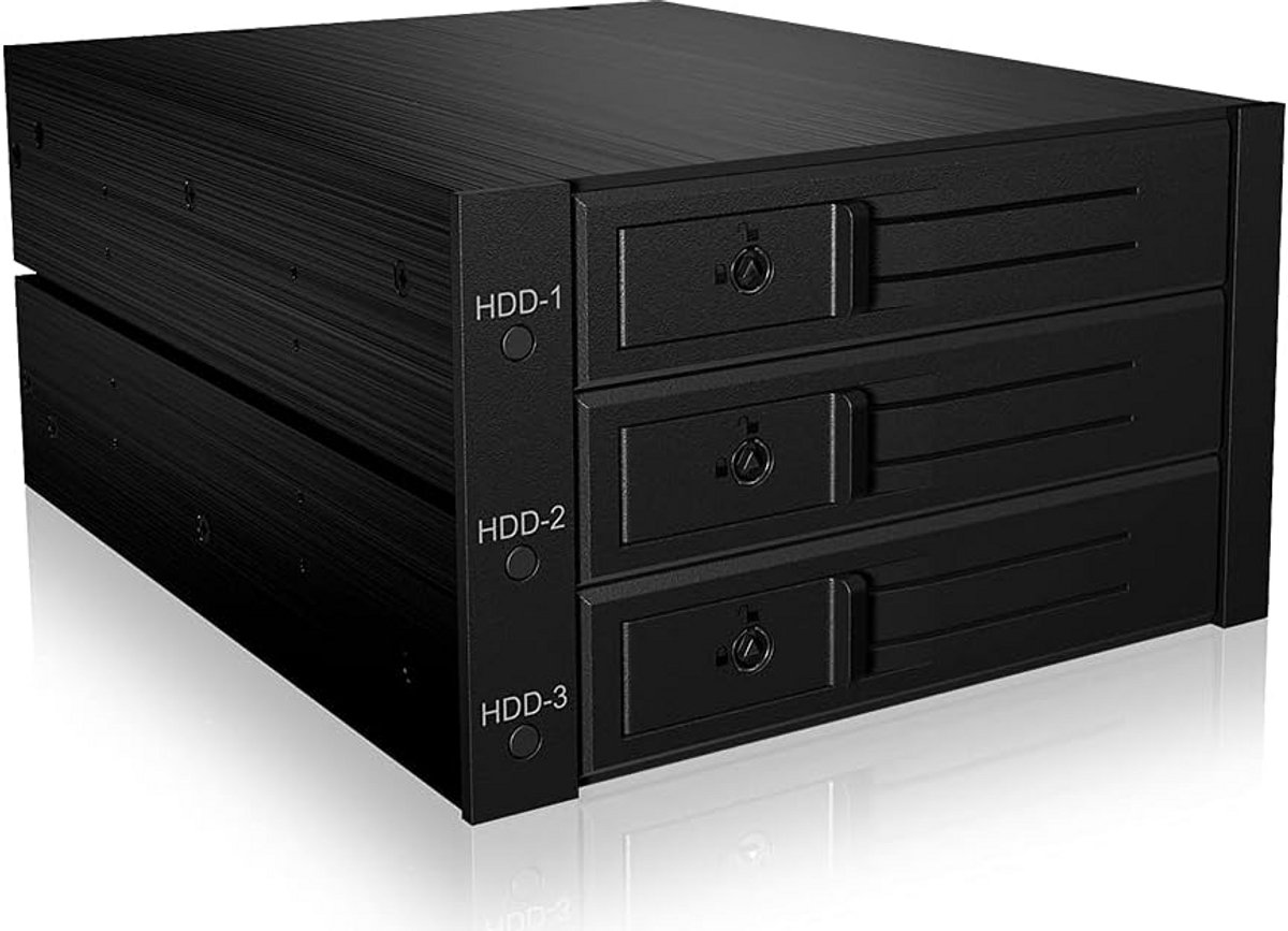 Backplane voor 3x 3,5-inch SATA/SAS Harde Schijven - Robuuste HDD Behuizing