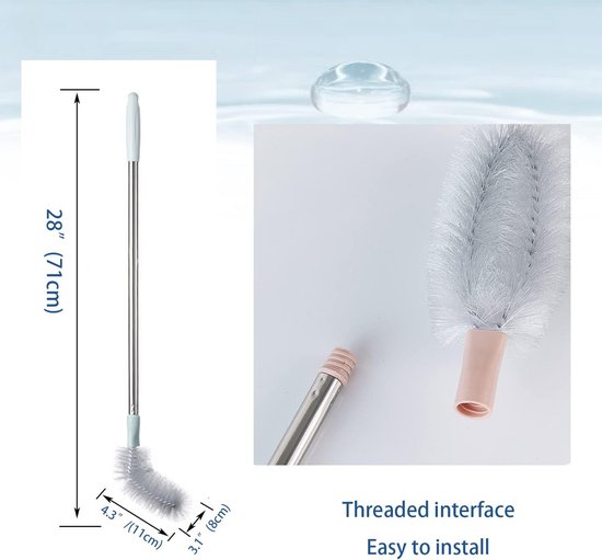 Lange Flessenborstel 71 cm voor Grote Waterflessen en Emmerreiniging — afbeelding 3