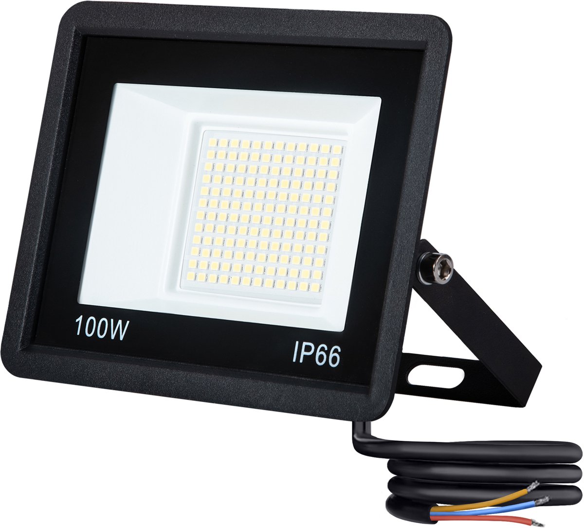 5x100W schijnwerpers voor werkverlichting, LED-bouwverlichting, buitenverlichting voor beveiliging, wandlampen, superheldere spots, schijnwerpers, buitenlampen voor tuin, garage, looppaden (warm wit) NAIZY