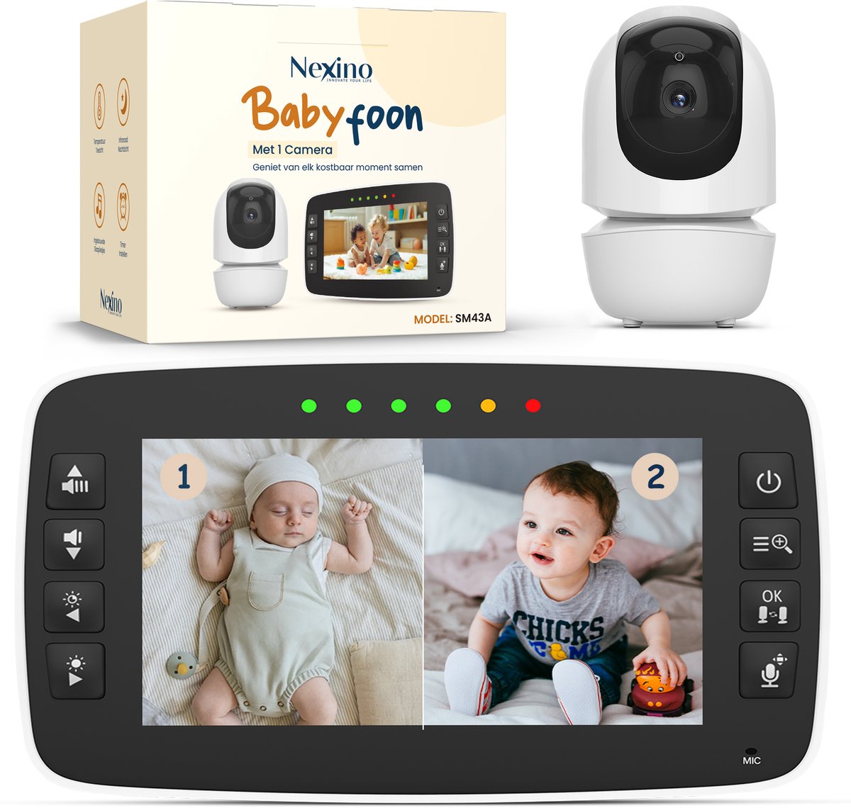 NextProducts Nexino Babyfoon met Camera en Temperatuursensor - NextProducts - €69,95