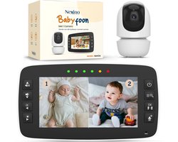 Nexino® Babyfoon met Camera – Baby Monitor - Hondencamera - Huisdiercamera - Op Afstand Bestuurbaar - Temperatuursensor - Terugspreekfunctie - Video & Audio