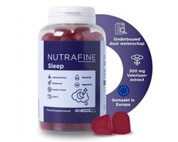 Nutrafine Slaap Gummies – Melatonine, Valeriaan, Passiebloem, Citroenmelisse, Magnesium & B6 – 60 Gummies