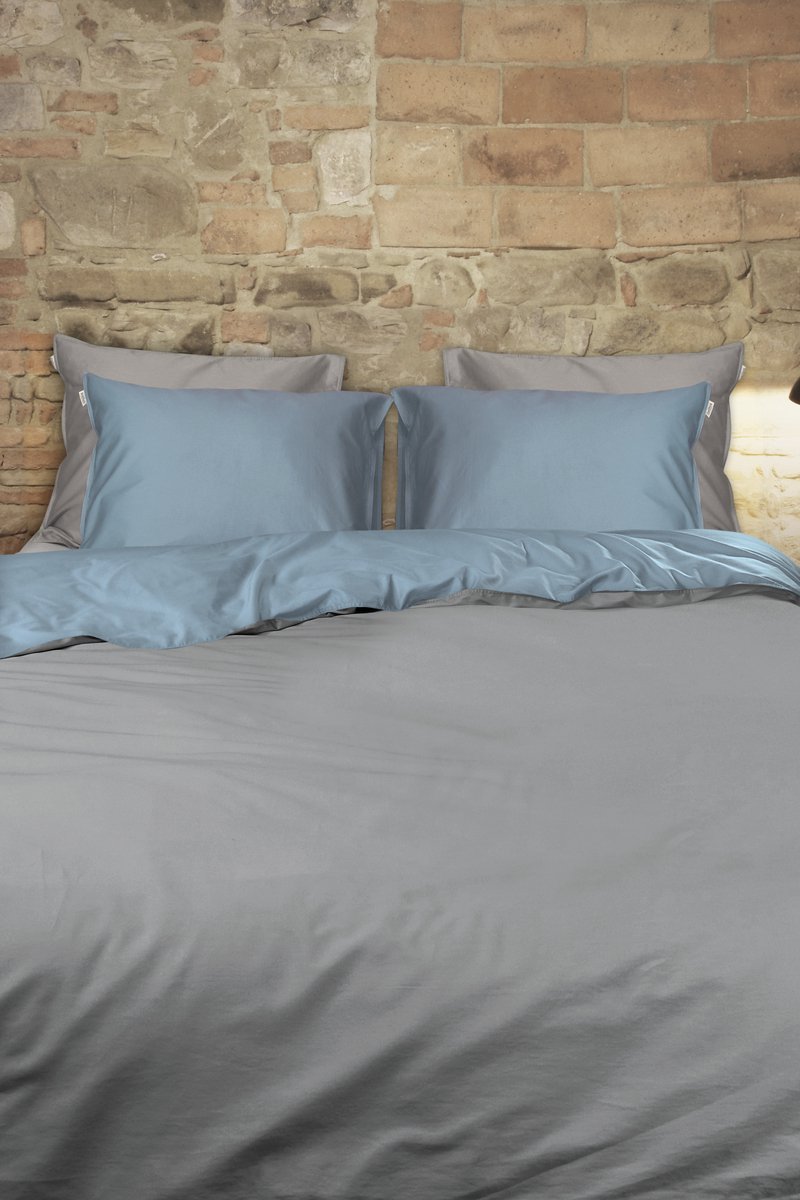 Gualtheri Home dekbedovertrek - Lits-jumeaux (240x200/220 cm + 2 gratis kussenslopen) - Grijs;Blauw