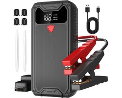 ElevateCommerce – Auto Jumpstarter 6000A met Powerbank 10.000 mAh | Noodstartapparaat voor Auto & Motor | Booster Box met USB & LED Lamp