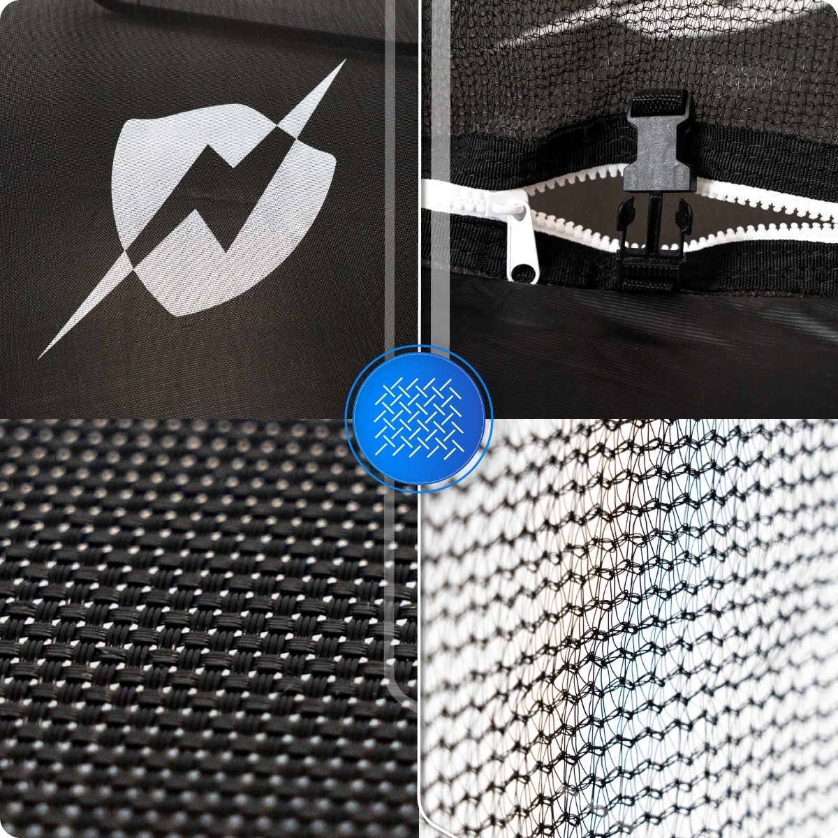 Thunder Trampoline 305 cm – Ronde Tuintrampoline – Max. 150 kg – Met Ladder – Zwart — afbeelding 8