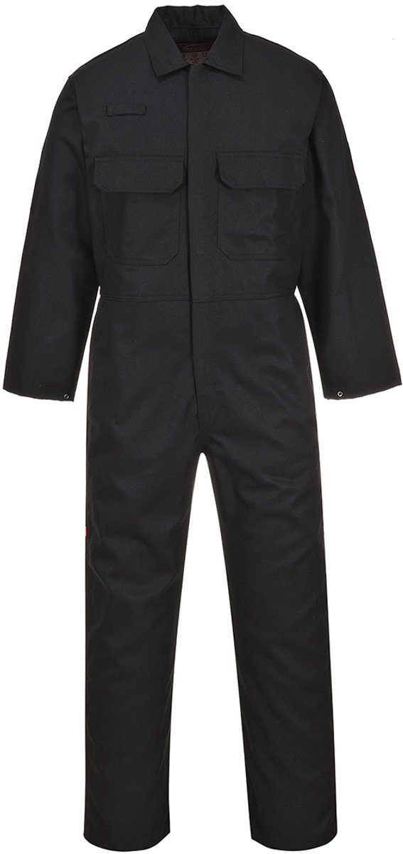 Portwest Bizweld Vlamvertragende Overall BIZ1 - Zwart Lang - XXXL
