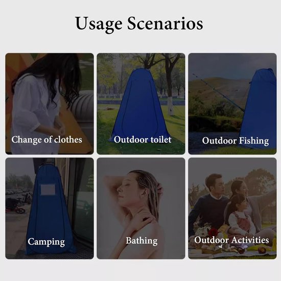 Pop-Up Douche-Tent - Omkleed-Tent - Spray-Tent - Draagbare Douchetent - Blauw van Merkloos — afbeelding 3