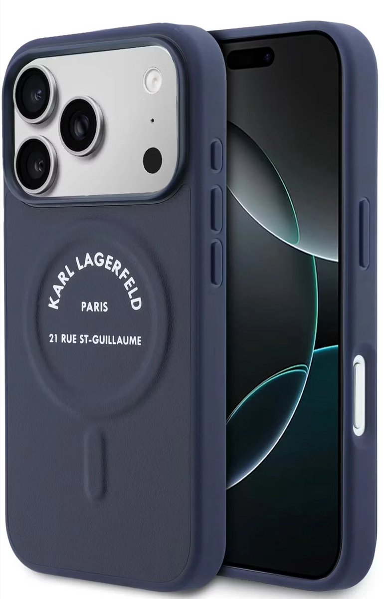 Karl Lagerfeld Back cover voor Apple iPhone 17 Pro Max in de kleur Navy