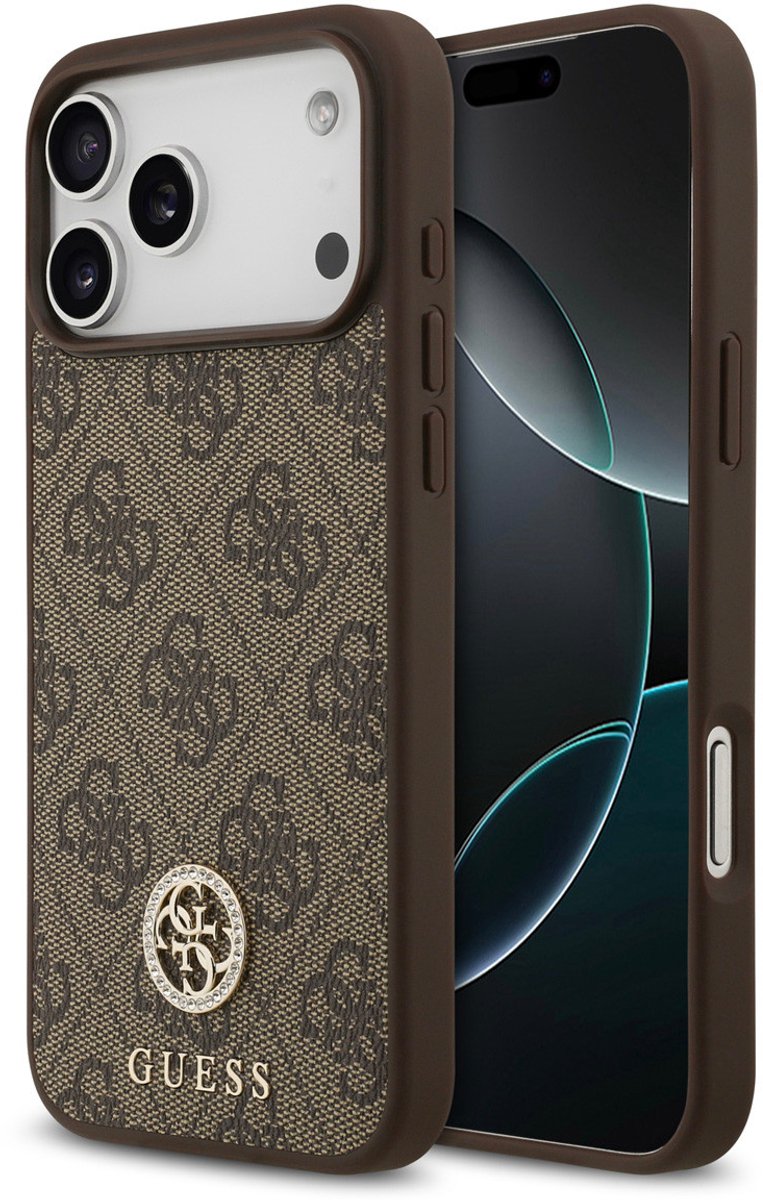 Guess Back cover voor Apple iPhone 17 Pro Max in de kleur Bruin