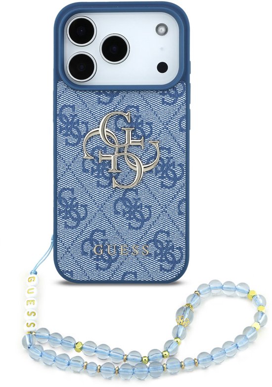 Guess Back cover pour Apple iPhone 17 Pro Max dans la couleur Blauw