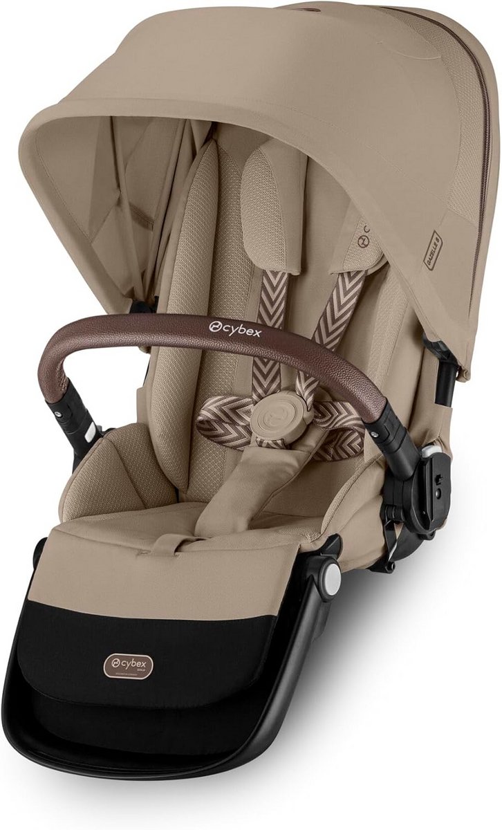 Kinderwagenzitje Geschikt voor Gazelle S en e-Gazelle S | Vanaf de Geboorte tot 4 Jaar | Beige