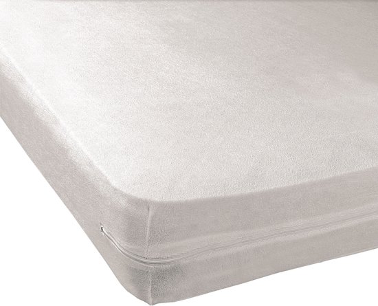 LILENO HOME Matrashoes, 100 x 200 cm, met ritssluiting, wasbaar, van microvezel, ideaal voor mensen met een allergie, extra zachte matrashoes (rond), hoogte 20-22 cm