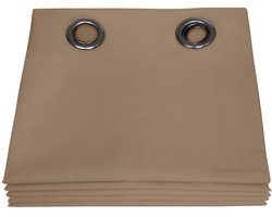 MOONDREAM LumenControl™ Totaal Verduisteringsgordijn | Licht+Zonwering | 100% Ondoorzichtig | EU-fabricaat | Oogjes | Beige MC8220 | 135x250