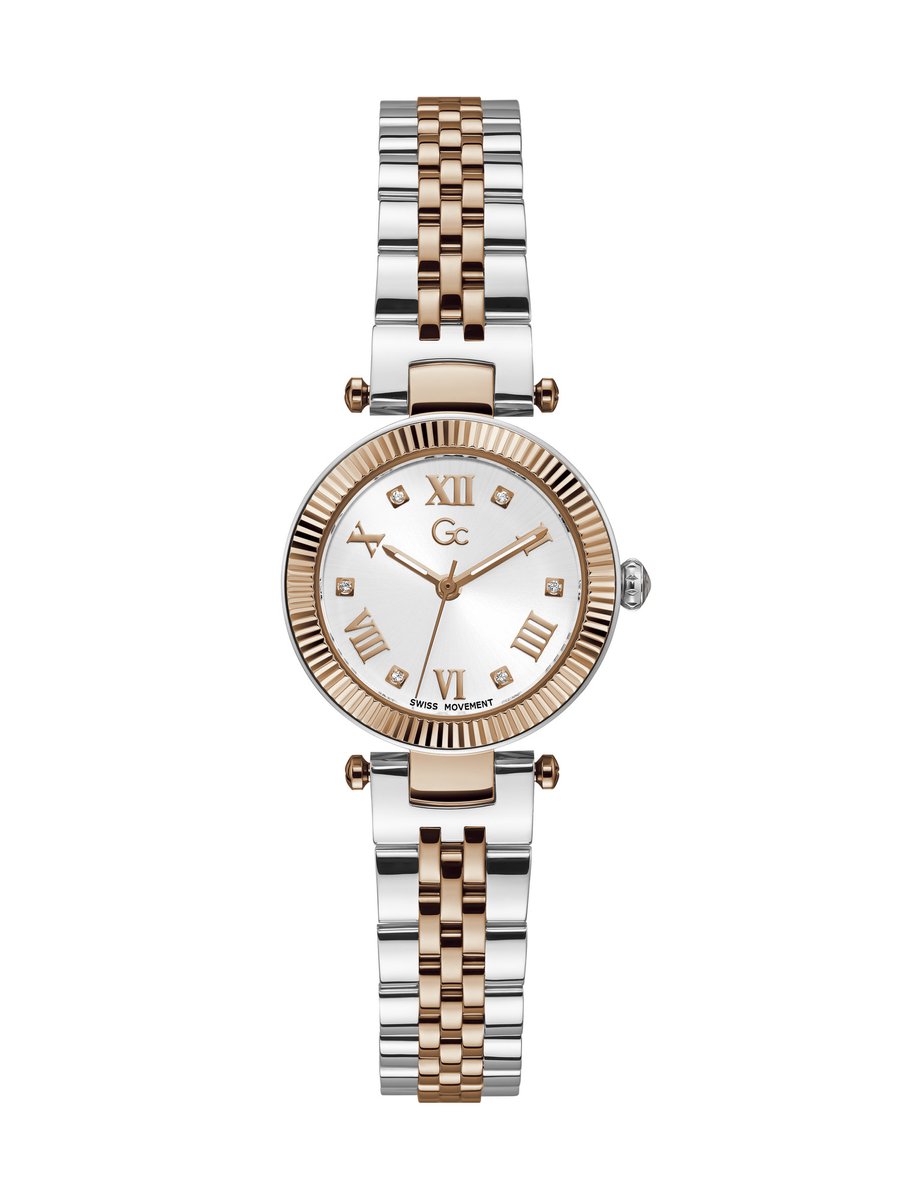 Gc Gc Flair Quartz Analoog Horloge Twee Toon Kast: 100% Roestvrij Staal | Armband: 100% Roestvrij Staal 28 mm Z02001L1MF