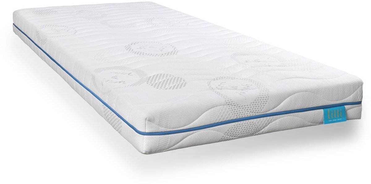 Lilli Furniture - Kindermatras 80x160 - 100dagen proefslapen - Gecertificeerd schuim - Lilli Cooltouch