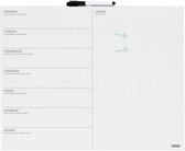 PLANBOARD WEEK DESQ 40X50CM EDGLESS + MARKER ARROWS MAGNETIC