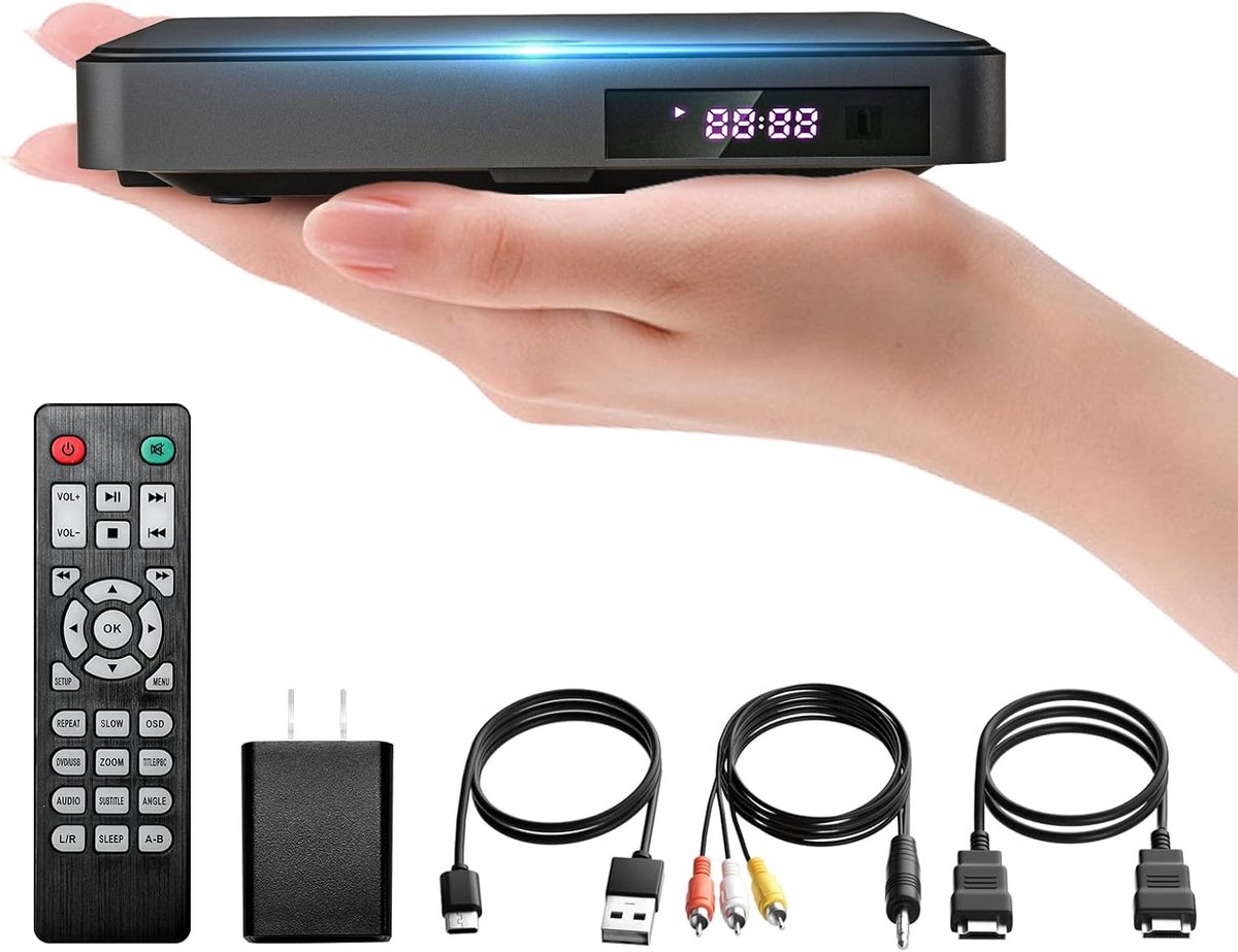 Compacte DVD-speler met HDMI-aansluiting voor elke televisie