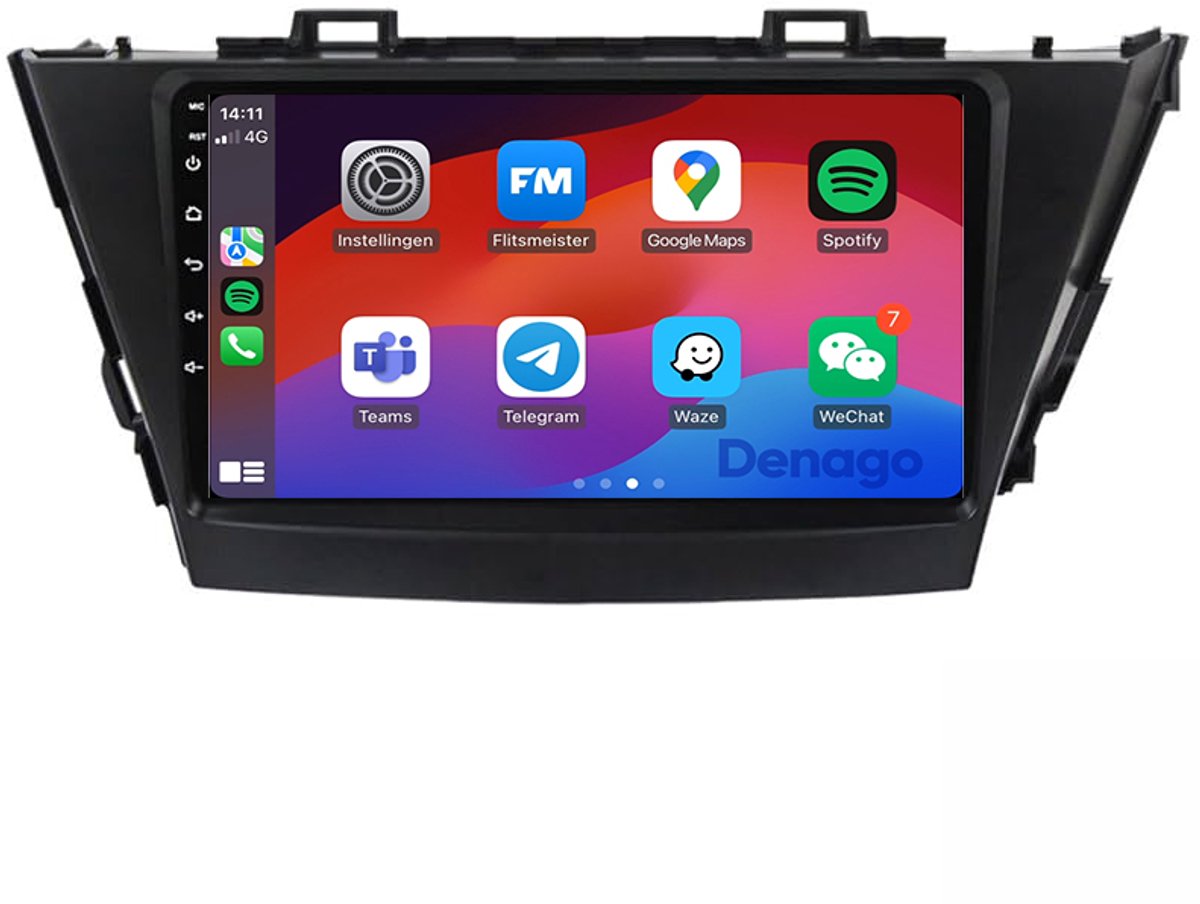 CarPlay autoradio geschikt voor Toyota Prius | 2009 t/m 2015 | Android 13 | Draadloos Apple CarPlay & Android Auto | 2GB + 32GB | QuadCore processor | Denago DNG-A365 | 2025 model | 2009 2010 2011 2012 2013 2014 2015 | Bluetooth & Wifi