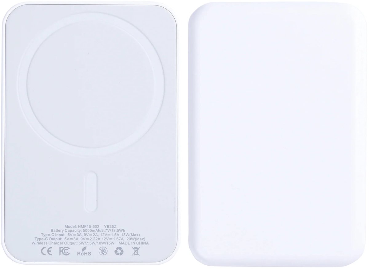 QC-Centre MagSafe Powerbank voor iPhone 12-17 met Type-C 15W - afbeelding 3