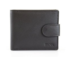 Fana Bags Kleine Heren Portemonnee Leer - Drukknop - RFID - Compacte Portemonnee - Portefeuille Heren - Billfold - Cadeau